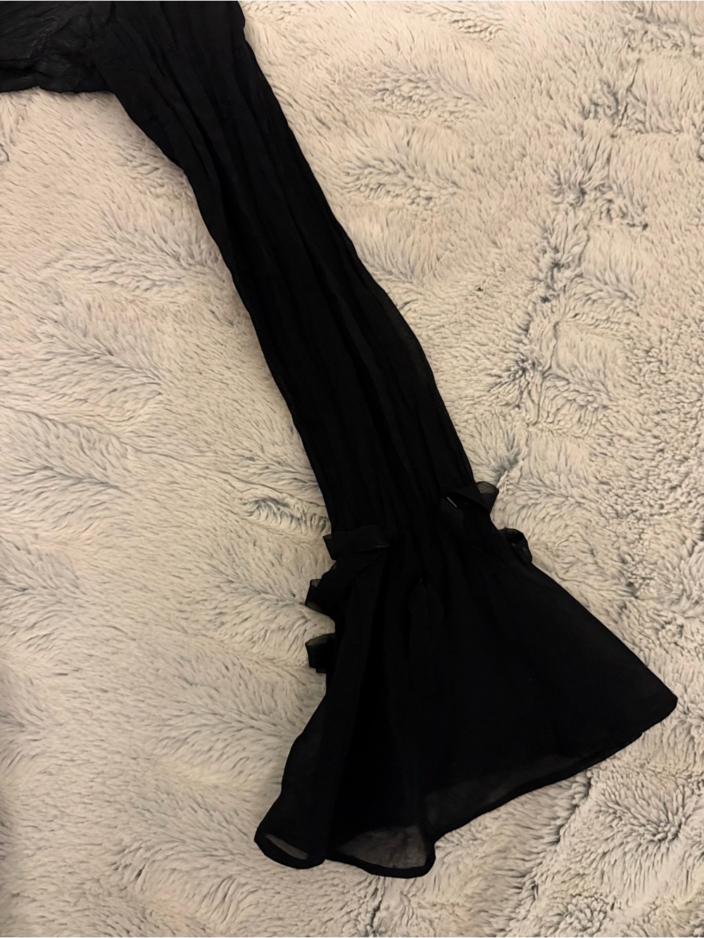 Notations Black Ruffle Front Button Blouse - Picture 4 of 5